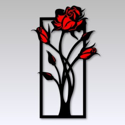 Rose avec cadre, example de coloriage